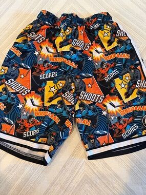 Flow Society Boys Hockey Print Athletic Shorts Youth Large Pockets Drawstring